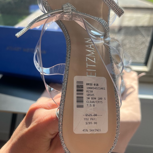 Stuart Weitzman Bow 100 Slide Heel Sandals - 7.5 - Picture 4 of 7